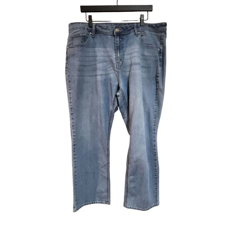 Massini Denim Jeans rhinestones Womens Size 20W